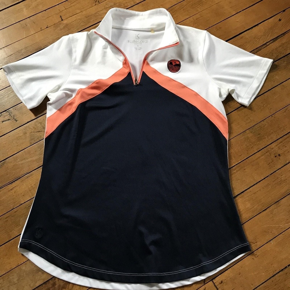 Kate Lord Collection QuarterZip Short Sleeve‎ Tennis Polo Small - pre-owned-